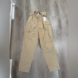 Lovers + Friends Tan Paperbag Waist Pants